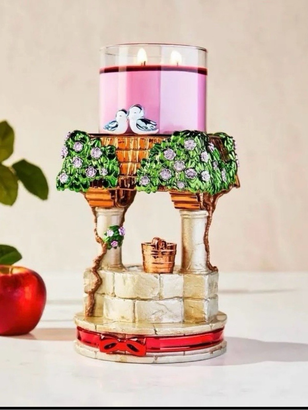 Bath & Body Works Disney Princess SNOW WHITE Wishing Well 3 Wick Candle Holder